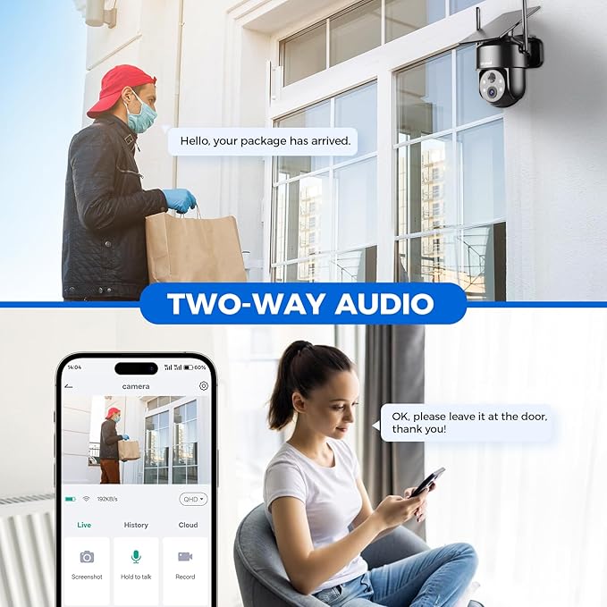 LITYMOL 4G LTE Cellular Solar Security Cameras Wireless Outdoor,No WiFi Cameras for Home Security,2K Surveillance Camera Lenses,Spotlight Siren Alarm,AI Detection,SD/Cloud Storage