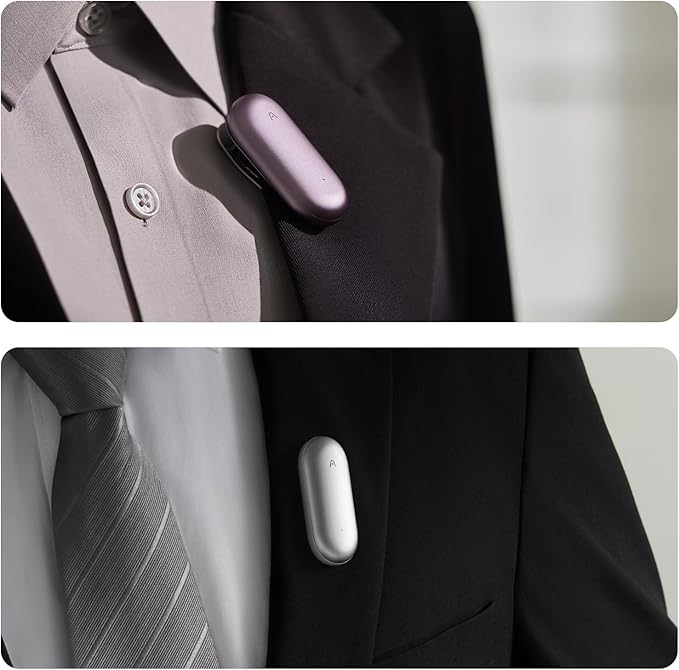 Replacement Magnetic Clip and Pin Attachments for Plaud NotePin (*NOT Included), Accessory Replacement Kit Set for NotePin AI Voice Recorder (No Additional Purchases Needed), Purple