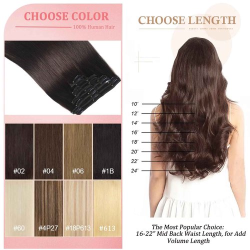 Clip in Hair Extensions Real Human Hair Clip in Extensions for Women Seamless Invisible Light Grey Natural Remy 100% Human Clips ins Extension 8pcs Double Weft 20 inch 3.7oz/105g