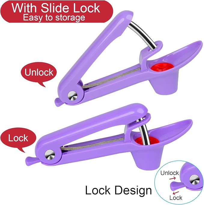 Cherry Pitter Tool Pit Remover, Cherry Core Remover Tool with Space-Saving Lock Design, Heavy-Duty Cherry Pit Remover for Kids / Making Cherry Jam