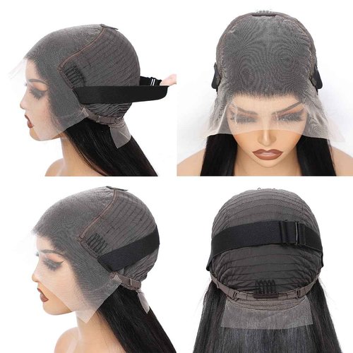 ZCORGDHAIR Straight Lace Front Wigs Human Hair 13x6 HD Transparent Lace Front Human Hair Wigs Human Hair Wig Glueless Wigs Human Hair Pre Plucked Pre Cut Straight Lace Front Wigs (30in)