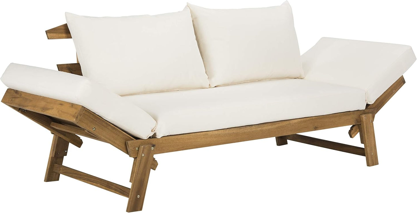SAFAVIEH PAT6745A Outdoor Collection Tandra Grey Modern Contemporary Daybed Day Bed