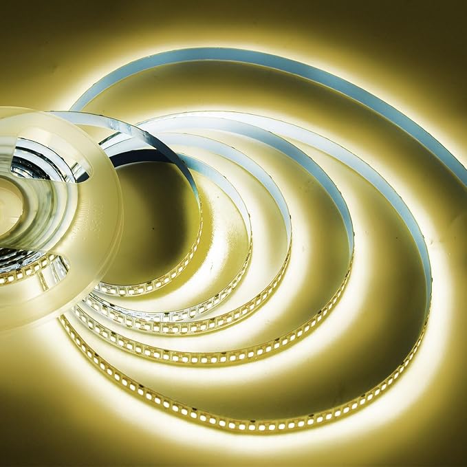 SUYOOULIN LED Strip Lights, SMD 2835 LED Strip, DC12V 1200LEDs 16.4Ft 26000LM High Density LED Light Strips Non-Waterproof IP21, 3 Times Brightness Than SMD3528 LED Strip, Natural White 4500K