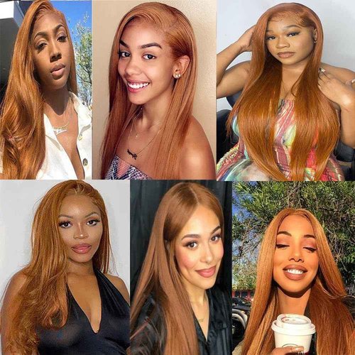 Habiliana Bundles Human Hair 24 26 28 Inch Straight Brown 27 Human Hair Bundles 11A Unprocessed Brazilian Virgin Quick Weave Hair Extensions for Black Women