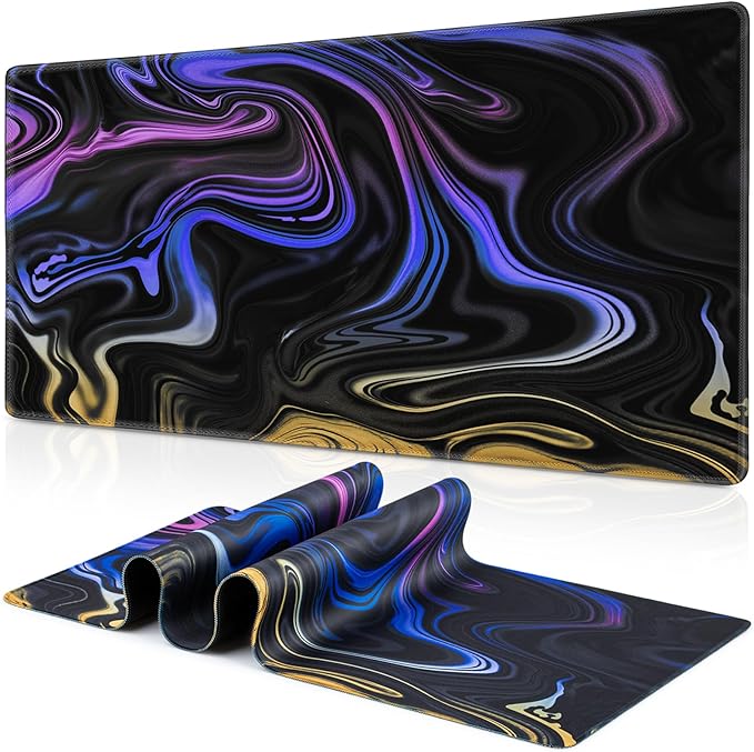 Canjoy Gaming Mouse Pad, Fluid Pattern Mouse Pad 31.5x15.7inch Large Extended Computer Mouse Mat Keyboard Full Desk Mousepad for Gaming, Office, Home