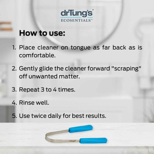 drTung's Tongue Cleaner, Stainless Steel Tongue Scraper 12 Pack