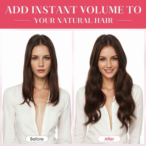 MY-LADY Clip In Hair Extensions Real Human Hair 20 Inch 8pcs Remy Real Hair Extension Clip ins #99J Burgundy Wine Red 105g Silky Straight Full Head Soft Natural Extension