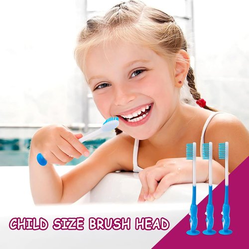 Gisdo 500 pcs Toddler Toothbrush Kids Toothbrush Individually Wrapped Toothbrushes for Age 2+ Children Toothbrush Set Soft Bristles Boys Girls Colorful Toothbrush with Suction Cup