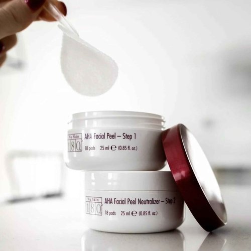 Nu Skin 180 Facial Peel & Neutralizer - Lactic Acid and Avena Sativa Extract Face Peel | Accelerate Skin Cell Turnover, Reduce Wrinkles | Skin Care Facial Peel, Soothing Skin Neutralizer