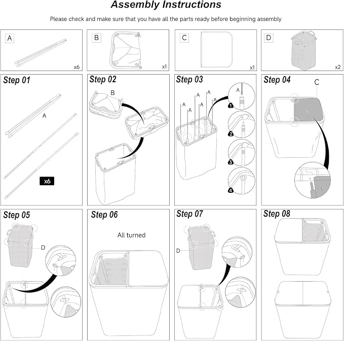 DOKEHOM 160L Extra Large Laundry Hamper with Lid, 2-Section Double Laundry Basket with Removable Mesh Liner Bags, Collapsible Clothes Sorter for Family, Bedroom, Laundry Room, Beige