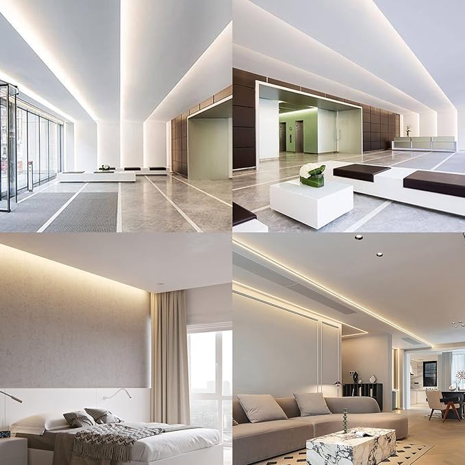 GOMING 32.8ft(10M) DC 24V Double Row COB LED Strip Light Natural White 4000K IP65 Waterproof 6000LEDs CRI 93+ 20000lm Uniform Glow Dotless Flexible LED Tape Lights for DIY Home Decor(No Power Supply)