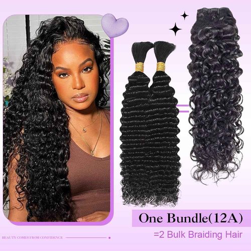 Water Wave Human Hair Bundles 16 18 20 Inch 12A Double Weft Wet and Wavy Bundles Human Hair Raw Bundles Human Hair Quick Weave Hair Bundles Natural Black