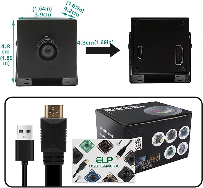 MMlove HDMI USB Camera 4K 30FPS Webcam USB2.0/HDMI Simultaneous Output 80° Wide Angle H.264 2X Digital Zoom PC Streaming Web Camera USB Plug & Play for Linux Windows Android Mac Raspberry Pi