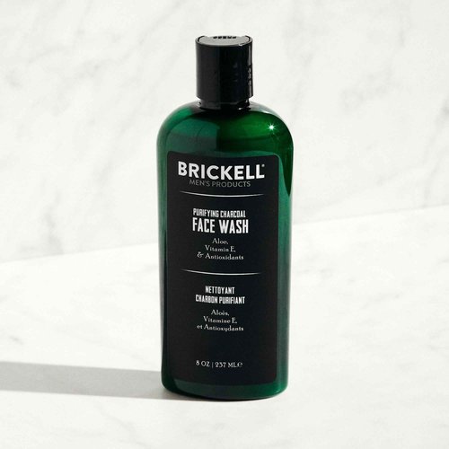 Brickell Men's Daily Advanced Face Care Routine II, Activated Charcoal Facial Cleanser, Facial Scrub, Face Moisturizer Lotion, Natural and Organic, Scented