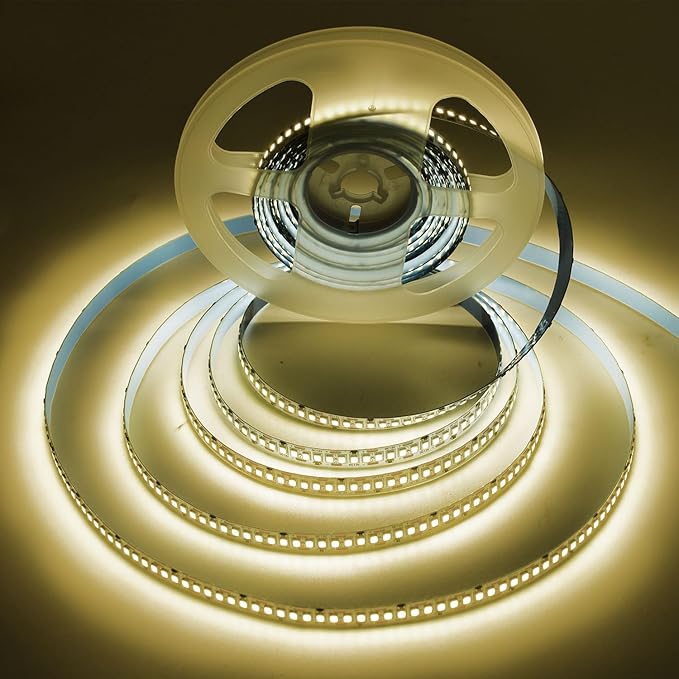 SUYOOULIN LED Strip Lights, SMD 2835 LED Strip, DC12V 1200LEDs 16.4Ft 26000LM High Density LED Light Strips Non-Waterproof IP21, 3 Times Brightness Than SMD3528 LED Strip, Natural White 4500K
