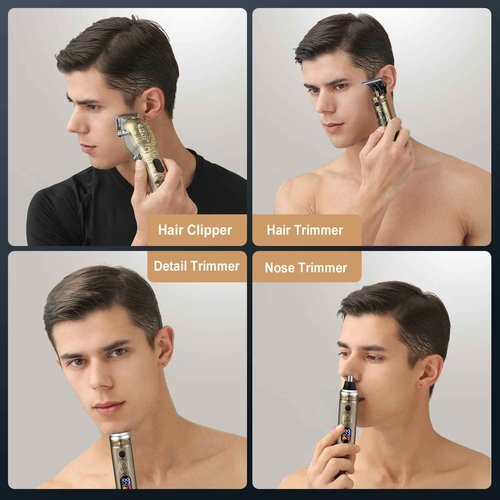 Suttik Professional Hair Clippers for Men & Electric Shavers Razor & Beard Trimmer Hair Trimmer for Men Haircut, Cordless Men's Hair Cutting Kit Barber Clippers and Trimmers Set