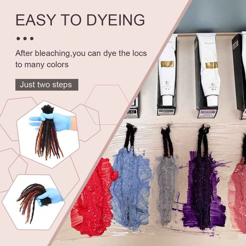 DAIXI Handmade Interlocking Locs 100% Real Human Hair Permanent Loc Extensions Textured Natural Looking Soft Dreadlocks (1B - 0.8cm, 8 Inch 30 Strands)