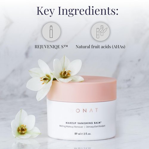 MONAT Makeup Vanishing Balm – Cleansing Makeup Remover – Lightweight Face Cleanser – Cleansing Balm for Residue Free Soft and Smooth Skin – Safe to Use for Delicate Skin