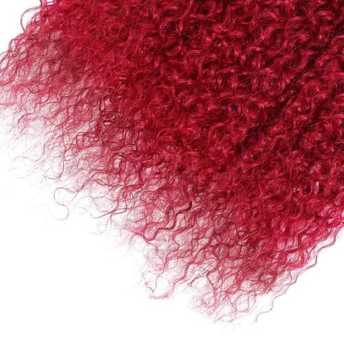 Red Human Hair Bundles Burgundy Kinky Curly Bundles Hair Extensions 26 28 30 Inch Grade 8A Brazilian Virgin Remy Hair 3 Bundles Double Weft Braight Red Bundles Hair Weave