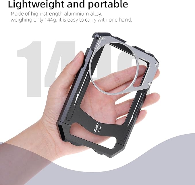 Universal Phone Cage Video Kit Stabilizer W/Handles + 67mm Thread Filter Adapter Rig for iPhone 17 16 15 14 Pro Max Samsung Cell Phone Vlog Live Stream Filmmaking, with Cold Shoe Tripod Mount
