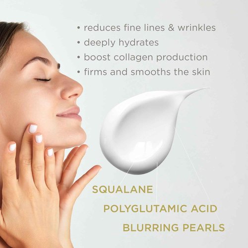 Bella Grace Collagen Plumping Face Moisturizer, Hydrating Skin Care Daily Moisturizer Face Cream with Peptides, Squalane, Polyglutamic Acid, Plumps, Nourishes, Supports Fine Lines, Wrinkles, 1.7 fl oz