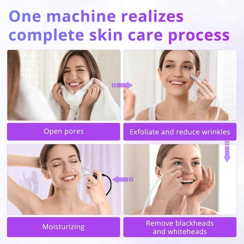 UNOISETION Diamond Microdermabrasion Machine with 250Pcs Microdermabrasion Cotton Filters