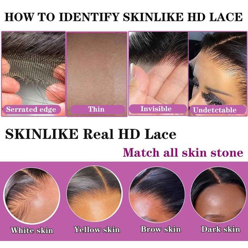 Mnador 2x6 SKINLIKE Real HD Lace Closure Deep Parting Straight Human Hair 0.095mm Ultra-thin hd lace Closure Tiny knots Brazilian Virgin Human Hair Closure pre plucked with Natural Hairline, 20inch