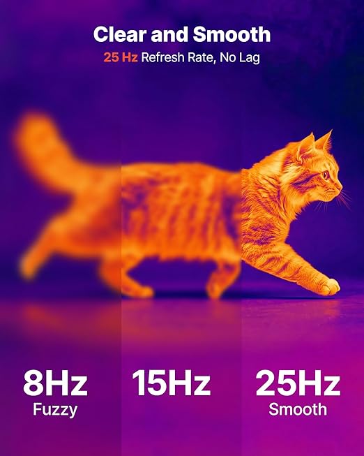 VEVOR 2025 Upgraded Thermal Camera for Android,Pro Thermal Imaging Camera with Macro Lens, Infrared Camera with 320 x 240 TISR Super Resolution, 15X Zoom, Thermal Imager for Phone (P2 Pro Android)