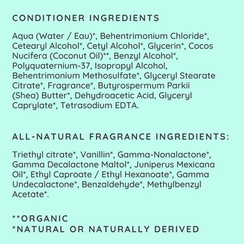 Bubbsi Creamy Coconut Oil Hair Conditioner for Kids, Baby | Light Natural Scent | Won't irritate eyes | Organic Coconut Oil + Shea | Sulfate-free, Nourishing | Curly or Dry Hair (Refill Pouch, 32oz)