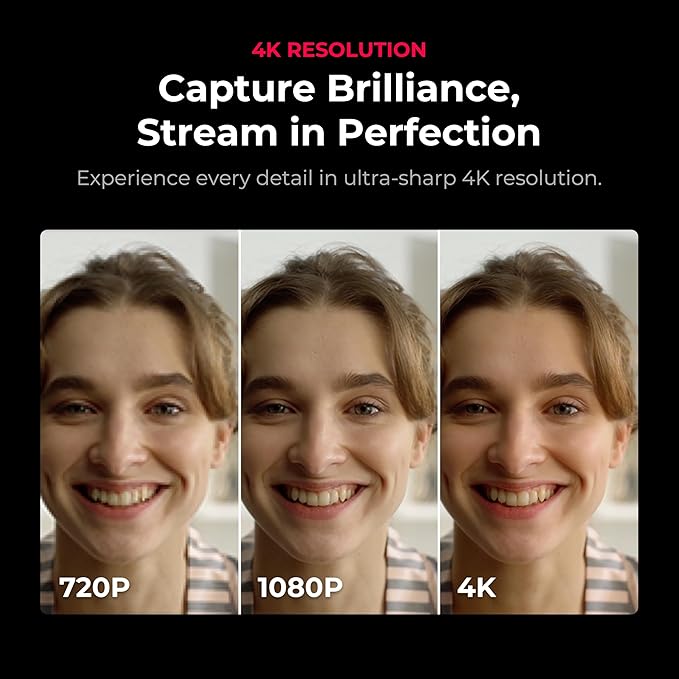 YOLOLIV YoloCam S7, 4K60 Streaming Webcam with Interchangeable Lens, ToF AutoFocus, Software Control, 4X Zoom, HDR, Simultaneous HDMI Out & USB Out(Camera Body Only)