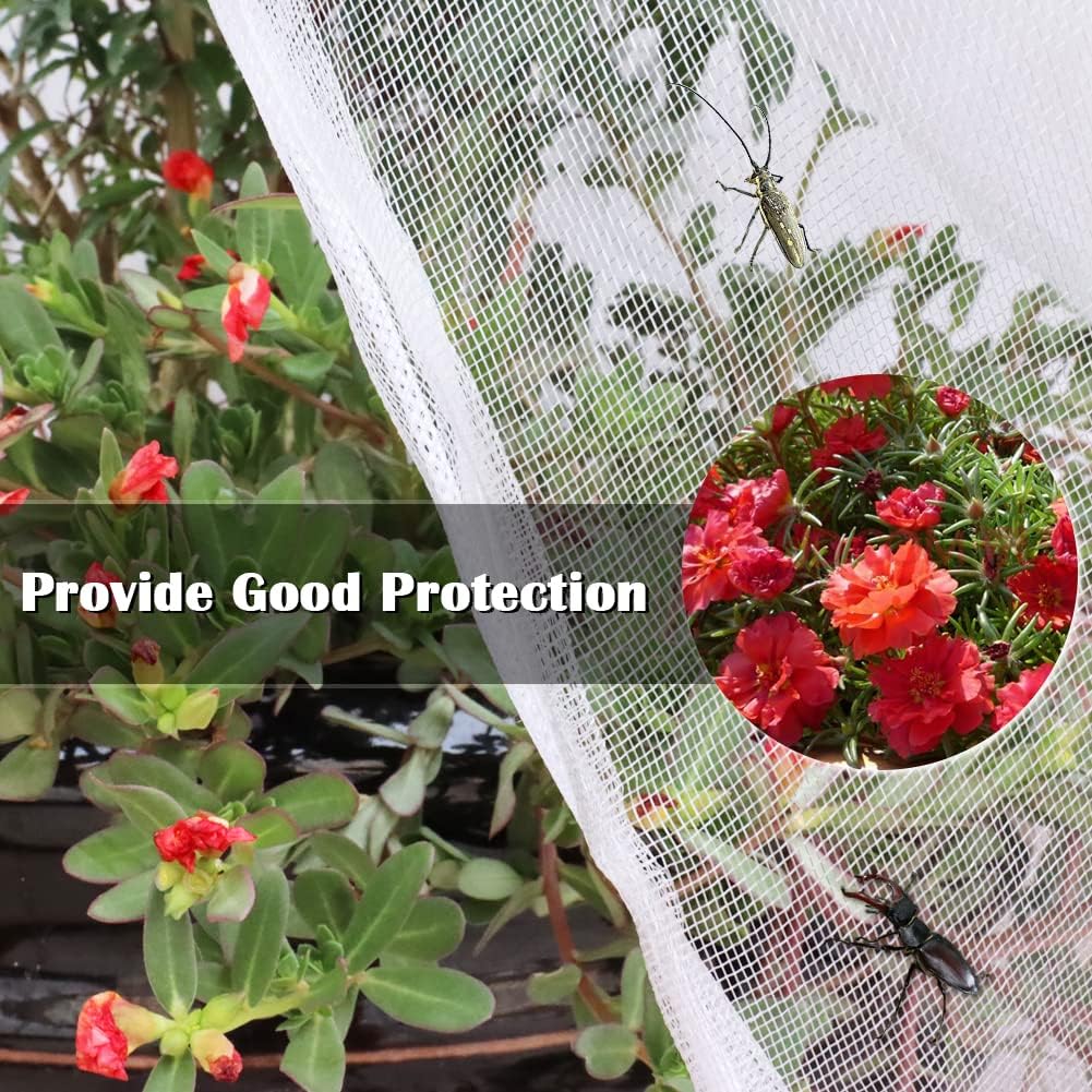 Fruit Tree Netting Covers with Zipper to Protect from Squirrels and Birds Large Netting for Fruit Trees Net Protection, Black, 71" x 75", 2 Pack