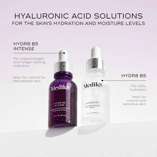 Medik8 Hydr8 B5 Intense - Hyaluronic Acid Serum - Moisturizing and Antioxidant Serum for Face - Smooths Fine Lines and Wrinkles - Vegan - 1.0 oz