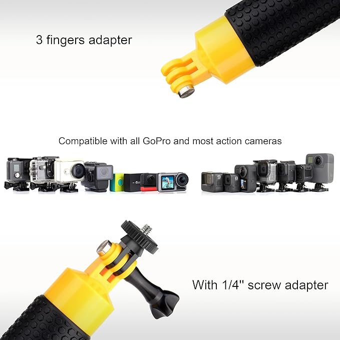 Floating Hand Grip Underwater Handle Mount with Detachable Tripod Stand for GoPro Hero 13 12 11 10 9 7 8 6 5 4 Max Mini Session DJI Action Camera Ideal for Diving Snorkeling Swimming Sport