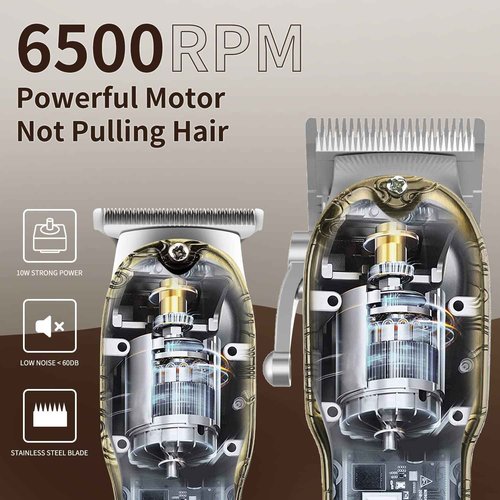Suttik Professional Hair Clippers for Men Beard Trimmer Set with Case, Cordless Barber Clippers for Hair Cutting Grooming Kit, Rechargeable, LCD Display