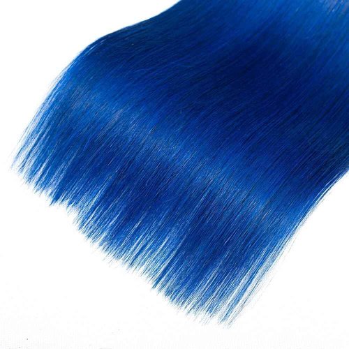 Habiliana Bundles Human Hair 22 24 26 Inch Straight T1B Blue Human Hair Bundles 11A Unprocessed Brazilian Virgin Quick Weave Hair Extensions for Black Women