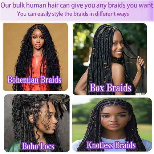 ZFY Human Braiding Hair 150g 22 Inch Deep Wave Bulk Human Hair for Braiding Boho Braids 100% Unprocessed Brazilian Virgin Human Hair Extensions No Weft 3 Bundle/Pack Dark Brown