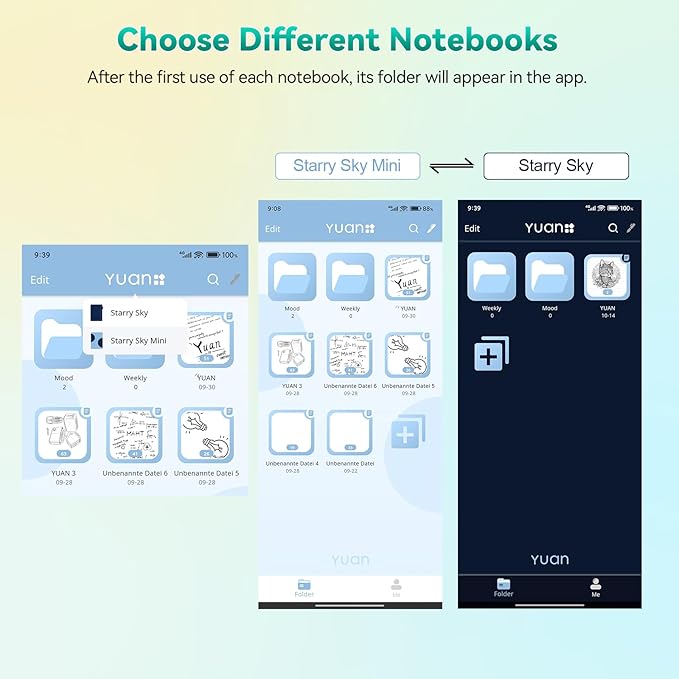 Digital Pen Writing Set - Smart Pen for Note-Taking with Notebook, Real time Sync Digitizing for Paper Notes Meeting Convert to Text Storing Sharing Sync Pen with Notebook is Good Christmas Tech Gifts