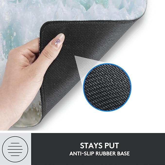 Gaming Mouse Pad, Beach Ocean Palm Tree Mouse Pad, Desk Mat, Non-Slip Rubber Base MousePads for Computers Laptop Office School Home Accessories Decor 31.5" x 11.8"