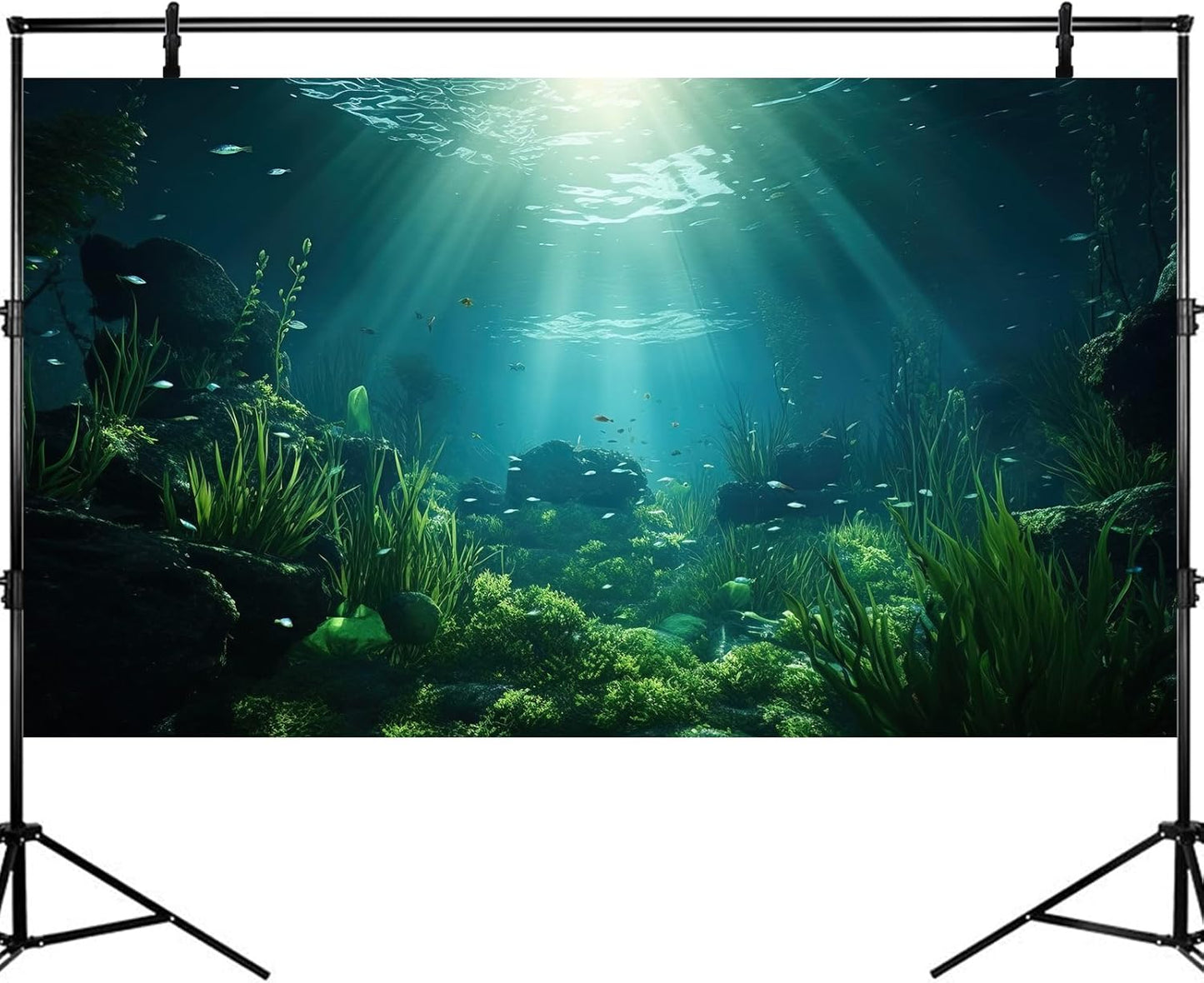 Underwater Fish Tank Background Under The Sea Aquarium Background Ocean Floor Aquatic Plants Fish Tank Backgrounds Deep Sea Sunray Tropical Aquarium Fish Reptile Tank Backgrounds 72x18in