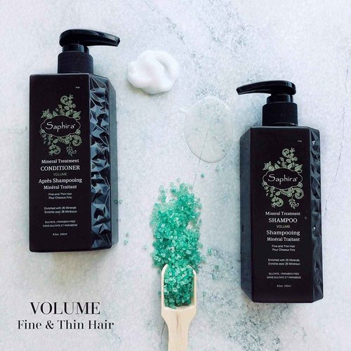 Saphira Mineral Treatment Shampoo for Fine, Thin and Color-Treated Hair, Sulfate-Free, Paraben-Free, Strengthens, Volumizes and Defines Weak and Fragile Hair, 34 Ounce