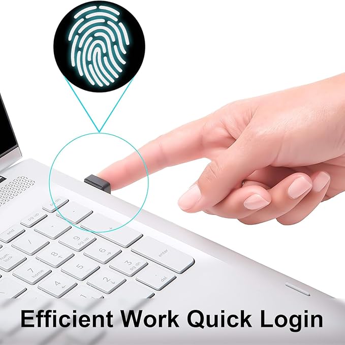 USB Fingerprint Reader Mini Fingerprint Scanner Recorder Quickly Recognizes Biometric Information for Windows 10/11 Hello System