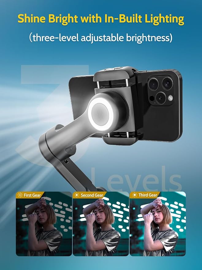 AOCHUAN 3-Axis Gimbal Stabilizer for Smartphone Smart X Pro & B10 Storage Bag & E10 Extension Rod