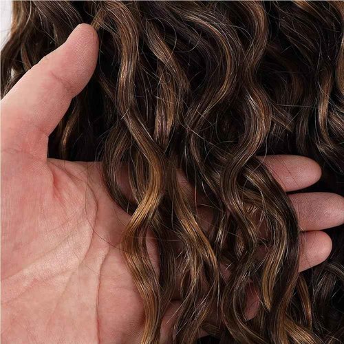 28 30 32 inch Dark Brown Bundles Human Hair #4 Water Wave Bundles Ombre Wet and Wavy Bundle Highlight Human Hair Bundle