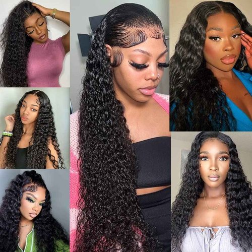 Giginger Bundles Human Hair 24 26 28 Inch Water Wave Brazilian Virgin Curly Human Hair Bundles Unprocessed Quick Weave Soft Sewn In Hair Extensions for Black Women