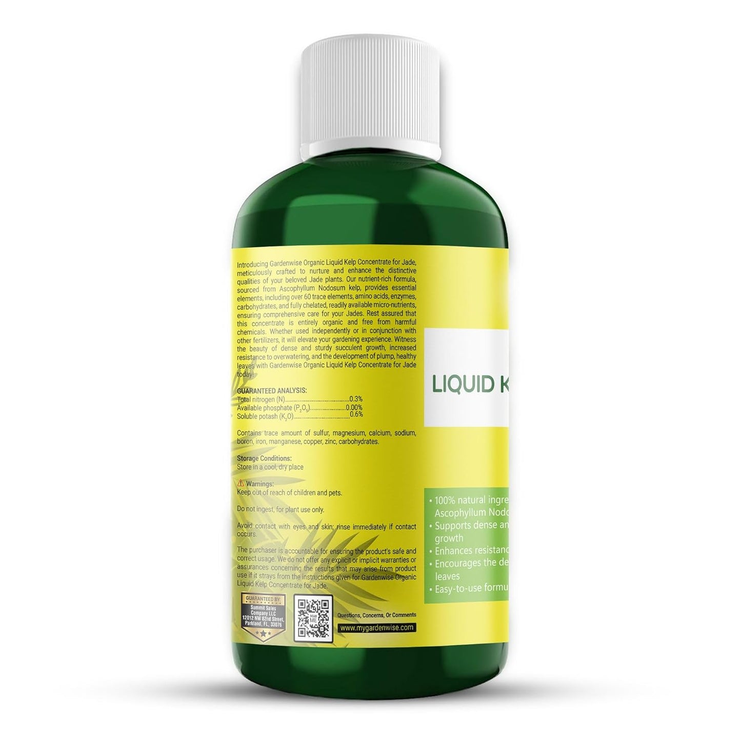 Organic Premium Kelp Seaweed Fertilizer for Jade - Liquid Fertilizer - Liquid Plant Food - Nutrient-Rich Soil Enhancer - Natural Plant Food for Jade Plant (32 OZ)