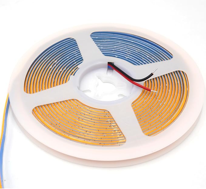 5mm COB LED Strip ,12V 400LEDs/m RA>90 High CRI LED Tape Light,Multiple color options, Cuttable Flexible,16.4FT 2000LEDs IP30 COB LED Light for Indoor House Kitchen Room Decor (Warm White 3000K)