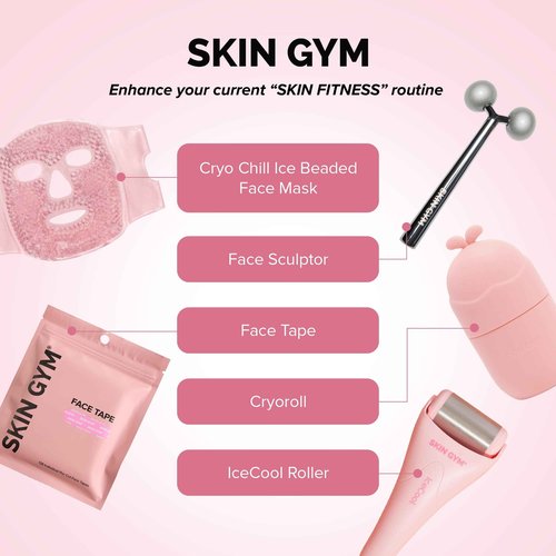 SKIN GYM Face Sculptor Beauty Roller, Stainless Steel Facial Massager for Lifting, Toning, and Sculpting