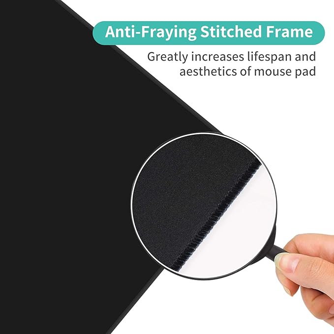 Thin Extended Gaming Mouse Pad （31.5 * 11.8 * 0.08 inch） with Stitched Edges Large Mousepad Long XXL Keyboard and Mouse pad Desk Mat for Gaming Office & Home - Black Gold Marble