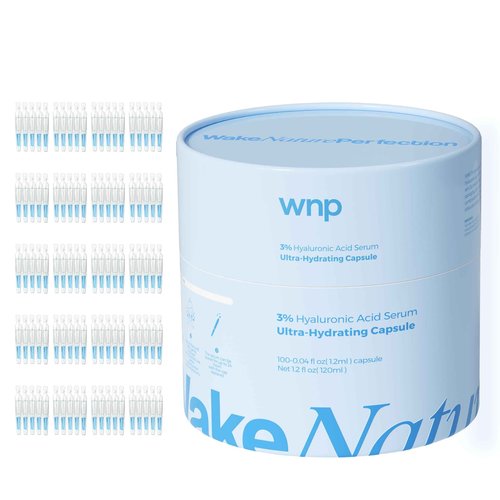 WNP Hyaluronic Acid Serum 3% for Face with 4D Multi-Layer Hydration | Ultra Hydrating Anti-Aging Serum | Moisturizer for Dry & Sensitive Skin | Pre-Makeup Skincare | Single-Use Vials 100PCS