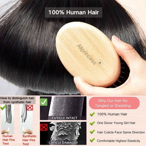 Aliprincess 12A Human Hair Bundles 16 18 20 22 4 Straight Bundles 100% Unprocessed Brazilian Virgin Hair Deals Human Hair Extensions Quick Weave Natural Black for Women